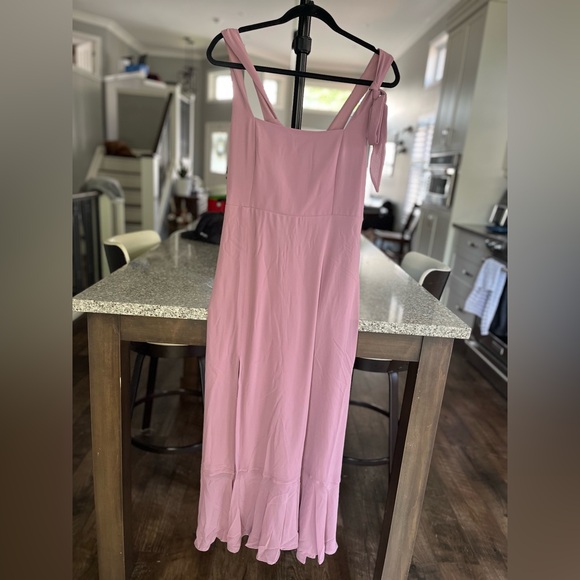 Show Me Your MUMU midi dress in Antique Rose Chiffon - Picture 1 of 9